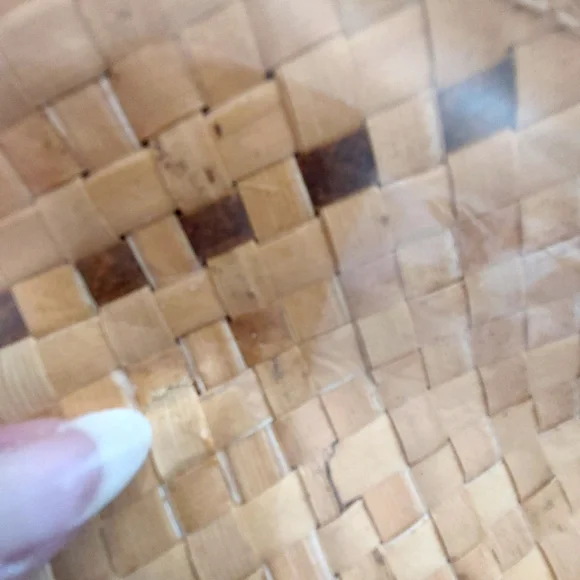 Vintage 70s/80s Large Straw Raffetta Floral Handbag/Tote - Picture 4 of 6